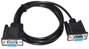 RS232 D-SUB 9 PIN DB9 FEMALE TO FEMALE ADAPTER PLC PROGRAMMING FX-232CAB-1 CABLE FOR PC TO MITSUBISHI F940/930/920 TOUCH SCREEN (1.8M Length)