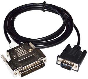 RS232 D-SUB 9 PIN DB9 MALE TO DB25 ADAPTER GT01-C30R4-25P PLC PROGRAMMING CABLE FOR MITSUBISHI GT11/GT15 TO FX2/FX2C/A/QnA PLC 3M Length