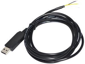 INDUSTRIAL FTDI FT232RL USB TO RS232 3PIN 3P WE WIRE END OPEN SERIAL ADAPTER CONVERTER CABLE COMPATIBLE USB-RS232-WE-1800-BT 0.3M Length(3.6M Length)