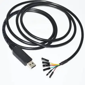 FTDI FT232RL CHIP USB TO 6 WAY 0.1" PITCH SINGLE-IN-LINE SIL 6PIN DUPONT JUMPER DEBUG RS232 SERIAL DEBUG COMMUNICATION CABLE (FT232RL 1X1 6P)
3M Length
