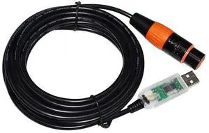 COLORFUL FTDI RS485 DMX512 TO USB 3PIN 3P DMX 512 XLR FEMALE CONVERTER CABLE FOR FREESTYLER QLC STAGE LIGHTNING CONTROLLER KABLE (Color D)
7M Length(8M Length)