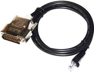 RJ45 TO D-SUB 25 PIN DB25 MALE CONNECTOR COMMUNICATION CABLE FOR HAKKO HMI TO MITSUBISHI PLC 
5M Length