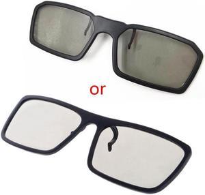 Polarized Passive 3D Glasses Black Stereo Glasses for TV Real D 3D Cinemas