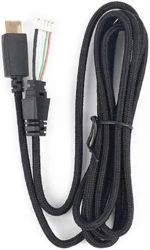 Soft Durable Headphone Line Replacement for Asus-ROG  /  S Headphone(Black)