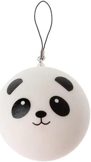 Panda Squishy Steamed Bun Bag Phone Pendant Lanyard Keychain Kid Toy Gift(White)
