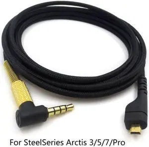 Noise Cancelling Headphones Cable Detachable 2M Long Convenient for Arctis 3/5/7