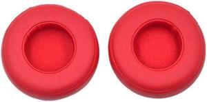 2PCS Breathable Soft Ear Pads Foam Cushions Earpad 1Pair for .Dre for Mixr Replacement Headphone Sleeve Cushions(Red)