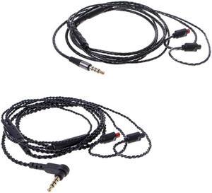 4-Pole  3.5mm Earphone Cord Mic Controller Replacement Cable For ATH-IM04