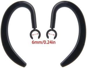Wireless Headphone Sport Headset Ear Hook Rubber Rotary Clamp Holder Ear(6mm)
(black)