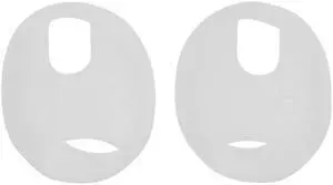 Ultra-thin Earphone Silicone Sleeve Ear Buds 1 Pair for Headset(White)