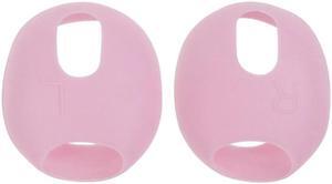 Ultra-thin Earphone Silicone Sleeve Ear Buds 1 Pair for Headset(Pink)