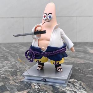 Naruto SpongeBob SquarePants Cos Uchiha Sasuke Naruto Uzumaki Action Anime Figures PVC Toys Collector Model Doll Figure1