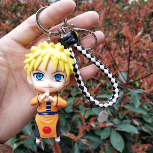 Naruto Action Figure Keychain for Car Keys Anime Trinkets Accessories Figurines Bag Backpack Doll Women Men GiftUzumaki Naruto B