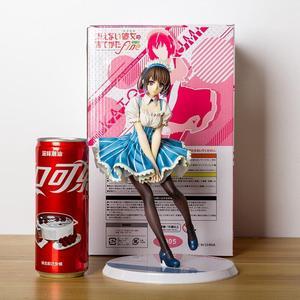 Anime How To Raise A Boring Girlfriend 24CM PVC Maid Megumi Kato Figure Model Ornament Doll Sexy Girls Figurines Toys for BoysWith Retail Box