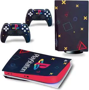 PS5 Disk Edition Skin Sticker Decal for PS5Disc Console and 2 Controllers PS5 Skin Sticker Vinyl(TN-PS5Disk-0388)