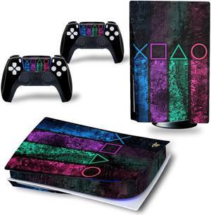 PS5 Disk Edition Skin Sticker Decal for PS5Disc Console and 2 Controllers PS5 Skin Sticker Vinyl(TN-PS5Disk-7166)