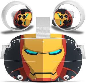 Iron man Vinyl Skin Sticker for Oculus Quest 2 VR Sticker Headset Virtual Reality Decals Protective PVC Skin(TN-OQVR2-0076)