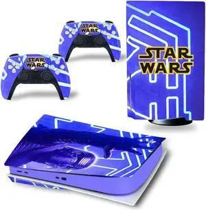 Star Wars Skin Sticker For PS5Disk PS5 Dick Game Console Game Handle Full Protective Film(TN-PS5Disk-4428)