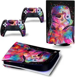 Star Wars Skin Sticker For PS5Disk PS5 Dick Game Console Game Handle Full Protective Film(TN-PS5Disk-4429)