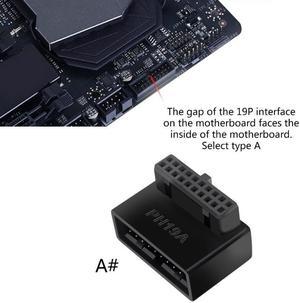 Computer Motherboard Header Adapter USB 3.0 19P/20P 90 Degree L Right Angle Desktop Converter Motherboard Converter