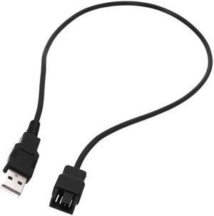 5V USB 4Pin Laptop Fan Power Cable USB to 4Pin 3Pin Connector Adapter Cord (100cm)
