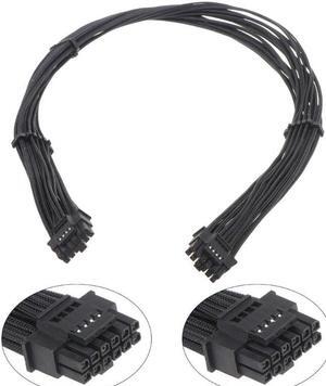 16Pin GPU Cable,Pcie 5.0 12VHPWR Sleeved Modular Cables,Male to Male PSU Cable,12+4pin Adapter 600W ATX 3.0 Power Supply
