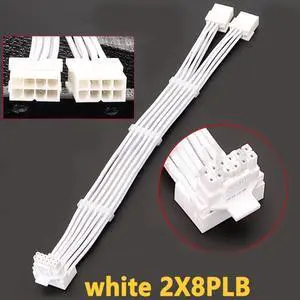 for RTX4000 Series 2x 8Pin Female to PCIE 5.0 12+4 16Pin Video Card Cable 12VHPWR PCIE 5.0 Straight/Elbow Head Cable(2X8PIN PLB)