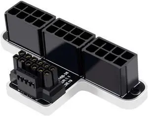 ATX3.0 12VHPWR 12+4P 600W 180 Degree Power Adapter Connector Converter for Desktops 3x8P to 40 Series Graphics Card(PH316 38B)