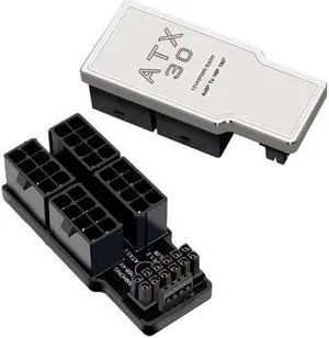 ATX3.0 8Pin Power Supply Adapter 180 Degree Rotation 8Pin Power Connector 600W for Desktops Graphics Card Computer Card(4pin outward)