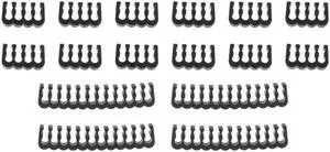 16pcs PP  Kit Cable Management Tools Wire Organizer Combs for PSU Cable Extension 4pcs 24pin, 12pcs 8pin(Black)