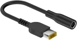 Power Adapter Connector Cable 6.0x3.7 Female to  5525 7406 4506 5521 4017 Jack Plug Charging Converter for Laptop(for l-enovo-square)