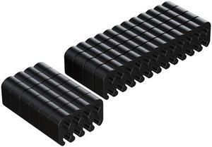 PVC  Clamp Cable Clip Organizer Dresser for 2.5-3.2mm PC Power Cord Wiring 8/24 Pin Computer Cable Manager(8PINx6 24PINX4)