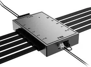 10 Port Fan Hub 4Pin Motherboard Cable PWM Fan Hub for Computer Air Cooling  Power Port Cable Management