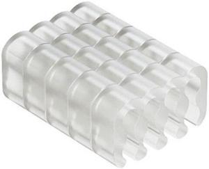 PVC  Clamp Cable Clip Organizer Dresser for 2.5-3.2mm PC Power Cord Wiring 8/24 Pin Computer Cable Manager(8PINX5)