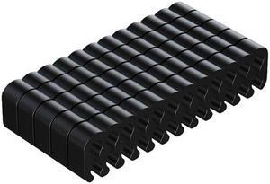 PVC  Clamp Cable Clip Organizer Dresser for 2.5-3.2mm PC Power Cord Wiring 8/24 Pin Computer Cable Manager(24PINX5)