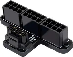 600W ATX3.0 12VHPWR 12Pin 12Pin+4Pin to 8Pin Power Connector Converter 3x8P to 40 Series Graphics Card Power Supply(Black-PH316 38B)