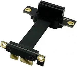 PCIE X1 Riser Cable Dual 90 Degree  PCIe  X1 X1 Extension Cable 8Gb/s PCIE 1X Riser Card Line- 5cm