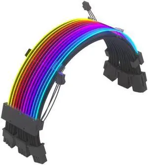 ARGB Power Supply Extension Cable RGB 24Pin GPU 3x8Pin Motherboard Extension