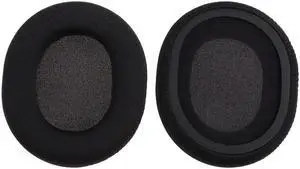 Soft Noise Reduction Earphone Replacement Earmuffs for Head Beam for Steel Series Arctis 3/5/7 Ear Pad Cushion Cover(A pair of earmuffs)
(Black)