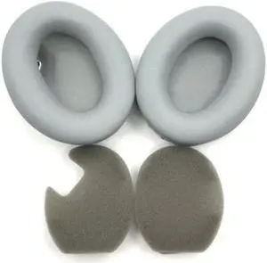 Protein Leather Ear Pads for WH-1000XM4 Headset Earmuffs with Buckle Earphone Ear Pads Replacement(Gray)