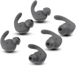 3 Pair/Set Soft In-Ear Silicone Ear Buds Earphone Covers Replacement Eartips for Hua-wei xSport/for  AM61 Headset(Gray)