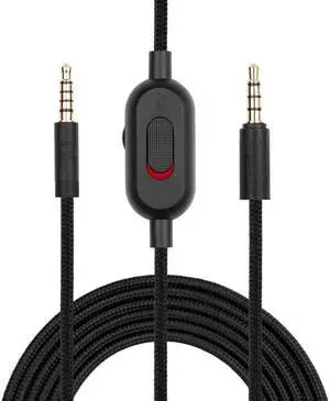Replacement Nylon Braided Cable Volume Control for A10 A40 Gaming Headsets(Black)