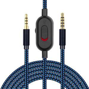 Replacement Nylon Braided Cable Volume Control for A10 A40 Gaming Headsets(Blue)