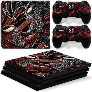 Venom Vinyl Skin Sticker for PS4 Pro Console 2 Controllers Decal Full Film Para Game Accessories(TN-P4Pro-7271)