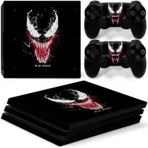 Venom Vinyl Skin Sticker for PS4 Pro Console 2 Controllers Decal Full Film Para Game Accessories(TN-P4Pro-7272)