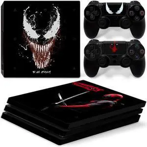 Venom Vinyl Skin Sticker for PS4 Pro Console 2 Controllers Decal Full Film Para Game Accessories(TN-P4Pro-7277)