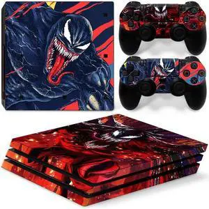 Venom Vinyl Skin Sticker for PS4 Pro Console 2 Controllers Decal Full Film Para Game Accessories(TN-P4Pro-7284)