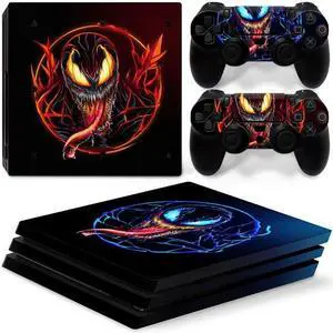 Venom Vinyl Skin Sticker for PS4 Pro Console 2 Controllers Decal Full Film Para Game Accessories(TN-P4Pro-7290)