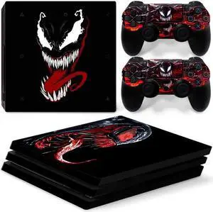 Venom Vinyl Skin Sticker for PS4 Pro Console 2 Controllers Decal Full Film Para Game Accessories(TN-P4Pro-7293)