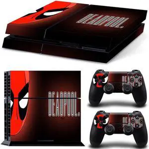 Deadpool Game Console Vinyl Skin Sticker for PS4 Controller GamePad Decal Frinti Protective Film(TN-PS4-2732)